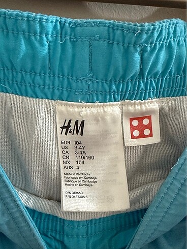 H&M 3-4 yaş çocuk deniz şortu