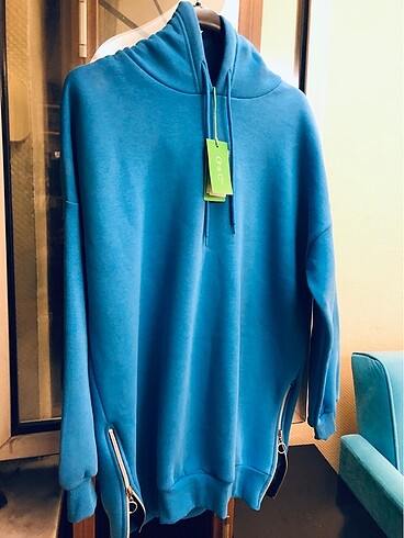 diğer Beden ALTI FERMUARLI KLAS SWEATSHIRT-CAM GÖBEĞİ