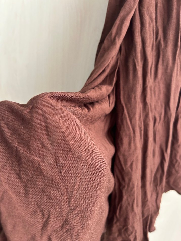 Kadın Kahverengi penye Şal - Görsel 2