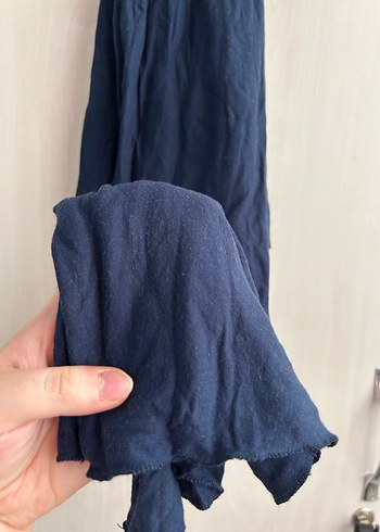 Lacivert penye Kadın Şal - Görsel 2