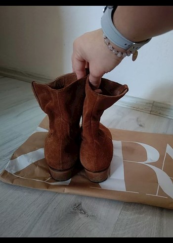 38 Beden Kahverengi Süet Kadın Bot
