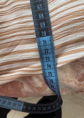 Bej Çizgili Pilili Hamile Etek - Görsel 7