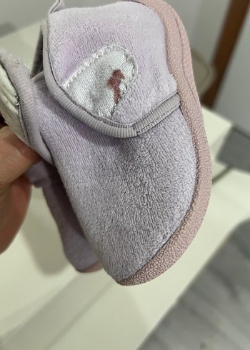 Kız Çocuk Gri Polar Sıcak Terlikler - Görsel 2