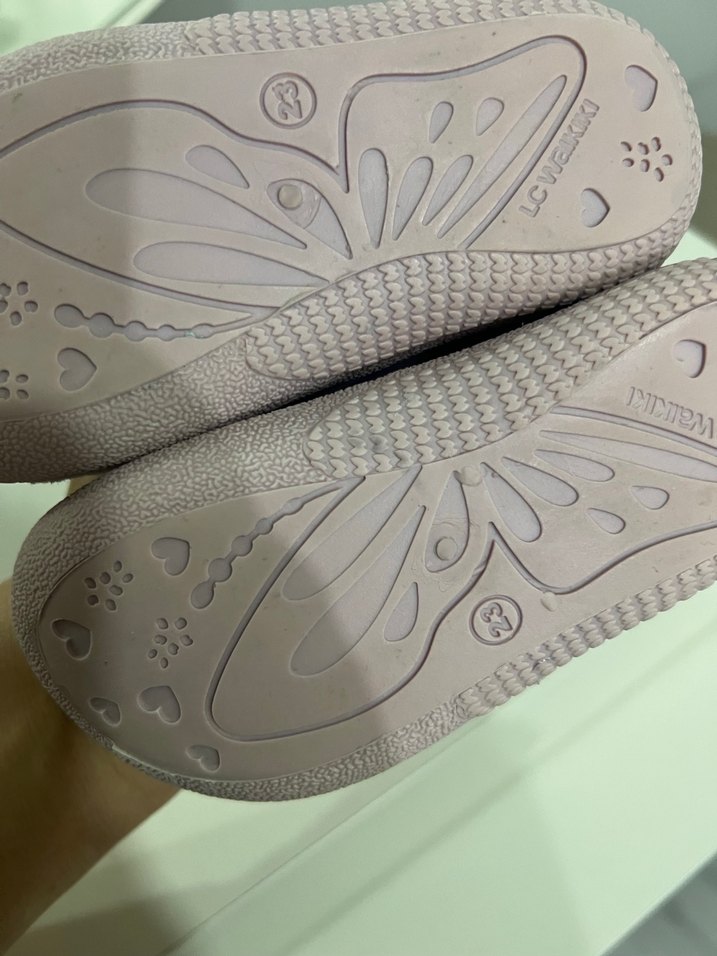 Kız Çocuk Gri Polar Sıcak Terlikler - Görsel 3