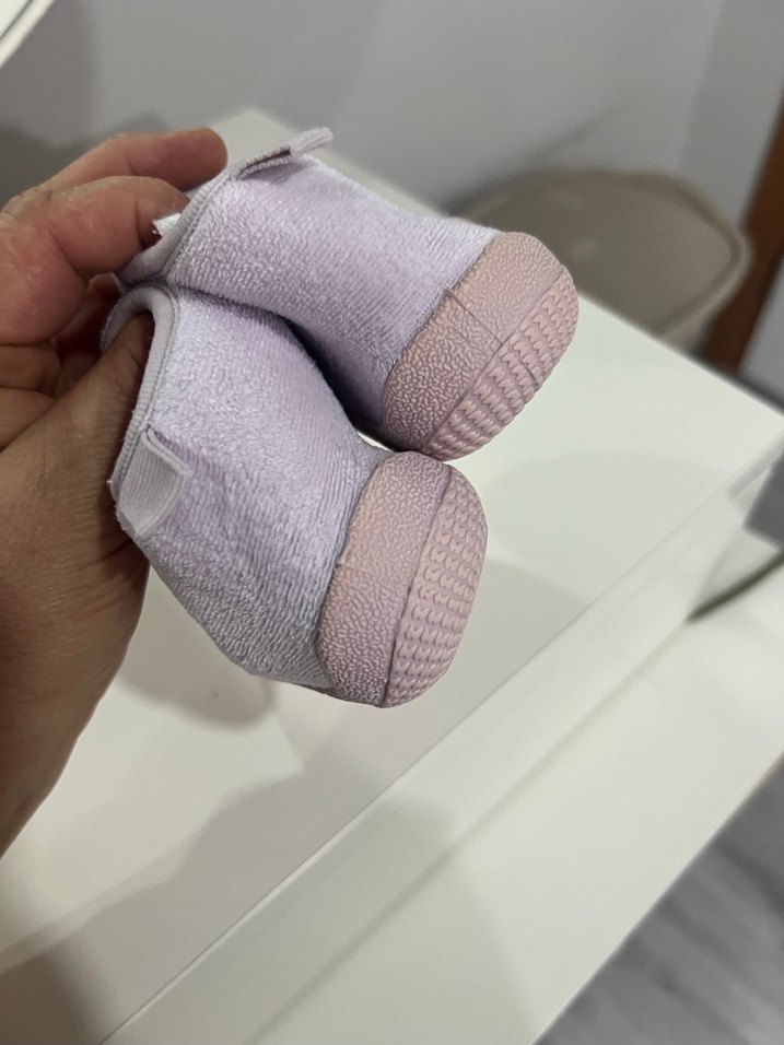 Kız Çocuk Gri Polar Sıcak Terlikler - Görsel 4