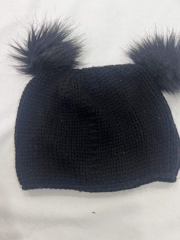 Kürk Detaylı Siyah Kadın Bere - Görsel 2