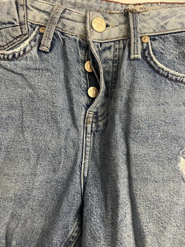 Gri Mavi Kadın Denim Mini Şort - Görsel 2