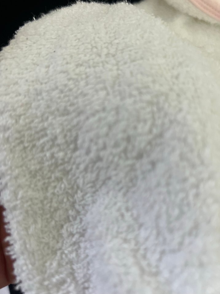 Kız Çocuk Kapüşonlu Beyaz Bornoz - Görsel 2