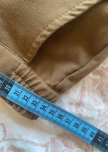 Kahverengi Bol Kesim Midi Kadın Kumaş Pantolon - Görsel 9