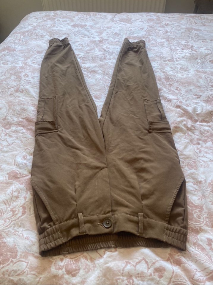 Kahverengi Bol Kesim Midi Kadın Kumaş Pantolon - Görsel 2