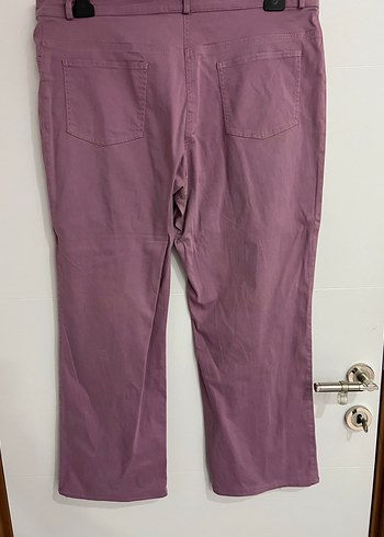Mor Loose Fit Kadın Kumaş Pantolon - Görsel 2