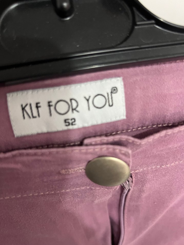 Mor Loose Fit Kadın Kumaş Pantolon - Görsel 4