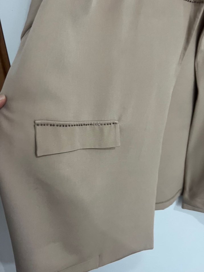 Bej Kadın Mini Blazer Ceket - Görsel 3