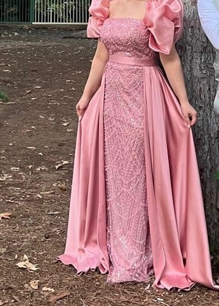 Pembe nişan elbisesi - Görsel 2