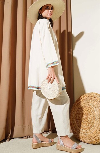 xxl Beden Keten kimono