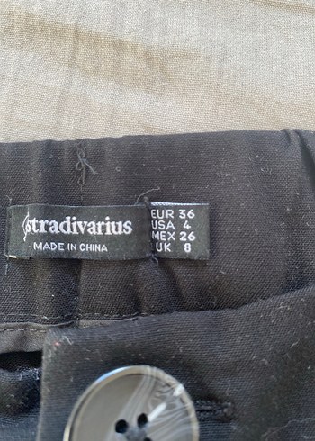 Siyah Pilili Kadın Kumaş Pantolon - Görsel 2