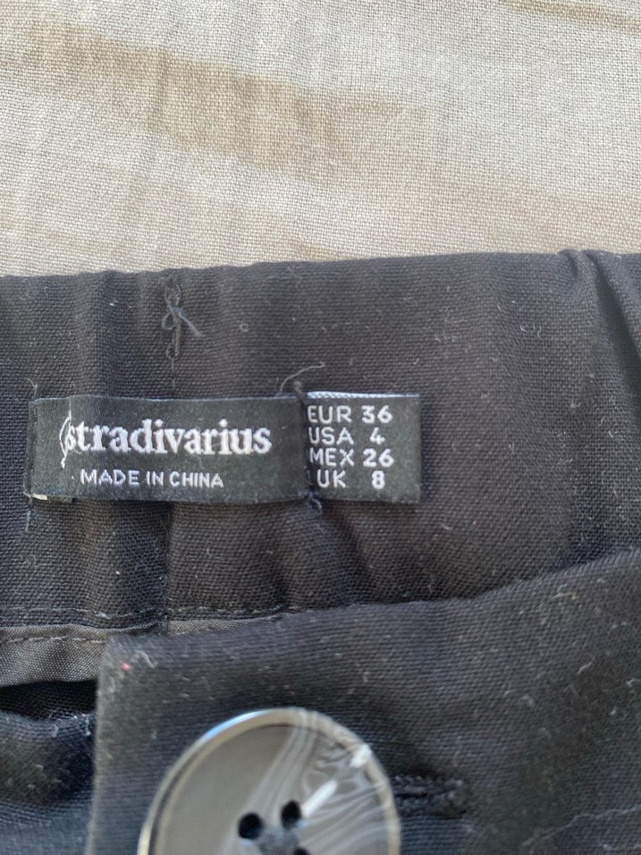 Siyah Pilili Kadın Kumaş Pantolon - Görsel 2