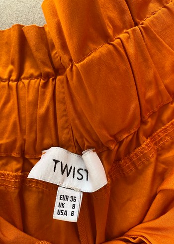 Turuncu culotte pantolon - Görsel 2