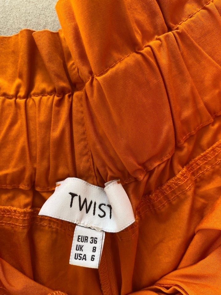 Turuncu culotte pantolon - Görsel 2