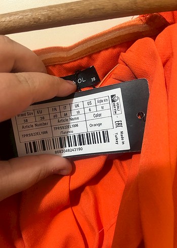 Turuncu Mini Kemerli Sokak Stili Elbise - Görsel 2