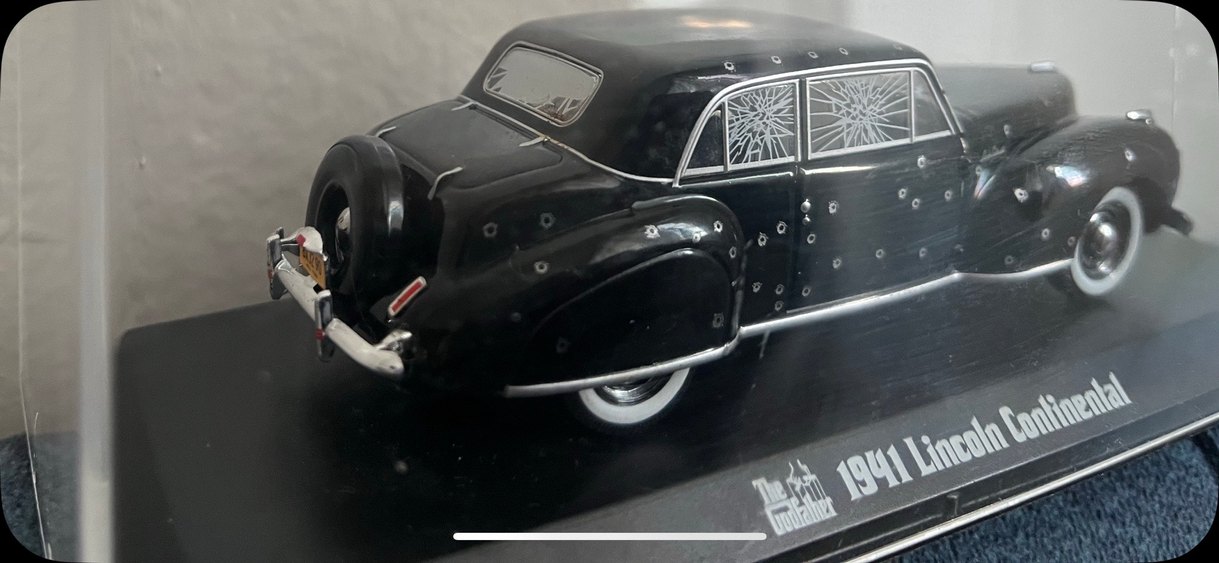 1941 Lincoln Continental Oyuncak Araba Siyah - Görsel 2