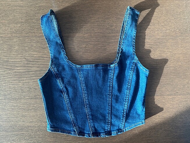 Twist Denim Crop Top