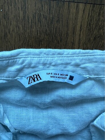 Zara Zara Crop Keten Gomlek