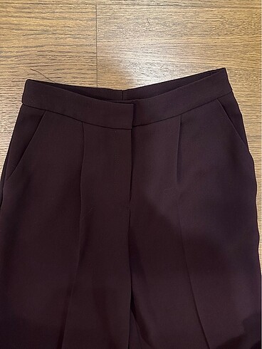 Bordo Duz Kesim Kumas Pantolon