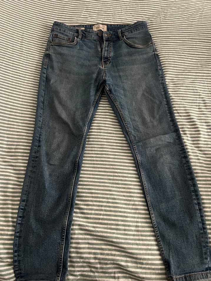 Pull&Bear erkek jean mavi - Görsel 2