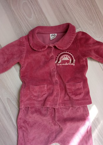 Civil Kız Çocuk Bordo Baskılı Düğmeli pijama takımı