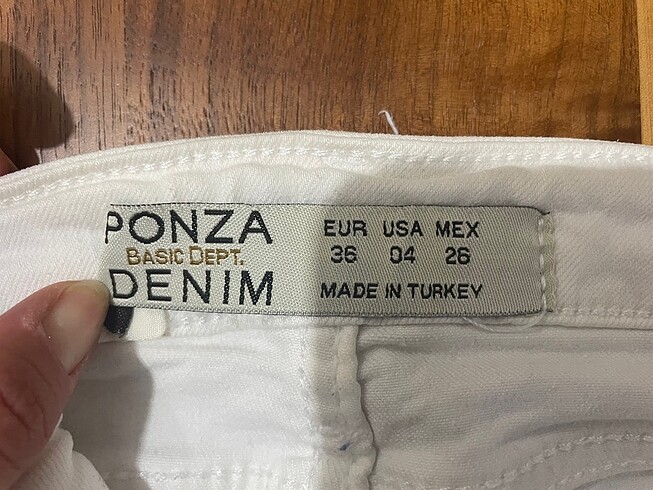 s Beden Beyaz Jean Pantolon