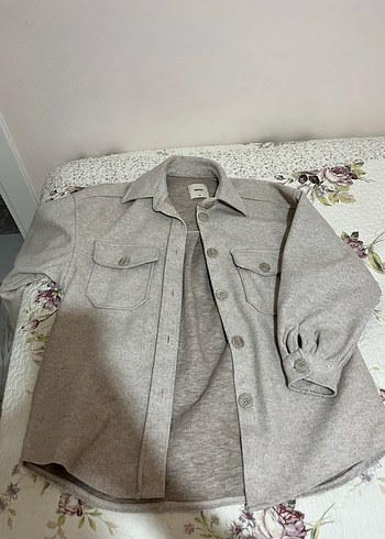 Bej Düğmeli Kadın Midi Boy Ceket