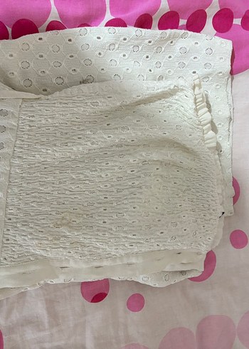 Dantel Detaylı Beyaz Uzun Tulum - Görsel 3