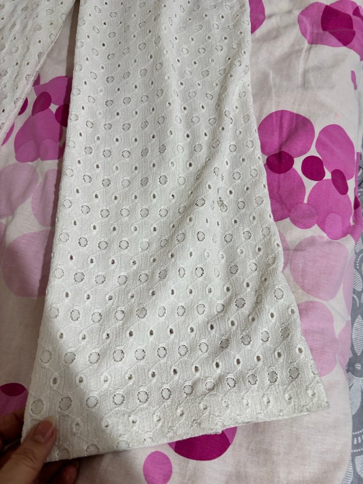 Dantel Detaylı Beyaz Uzun Tulum - Görsel 2