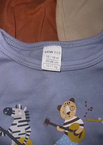 Nakışlı Kahverengi Kısa Kollu Bebek Body - Görsel 3