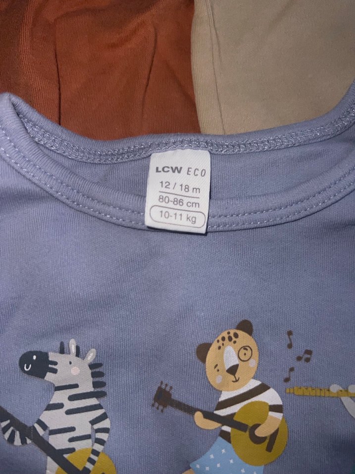 Nakışlı Kahverengi Kısa Kollu Bebek Body - Görsel 3