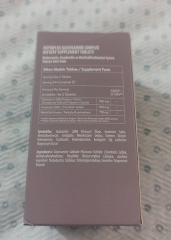 Beden NutriPlus Glukozamin Kompleksi Takviye Tabletleri