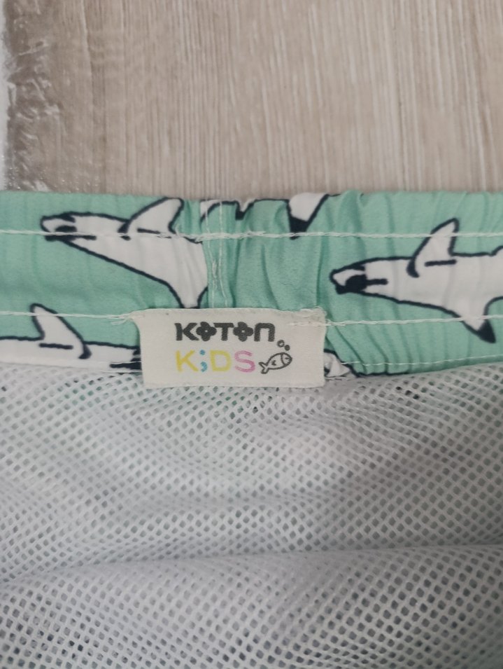 Turkuaz Baskılı Erkek Çocuk Mayo Şortu - Görsel 3