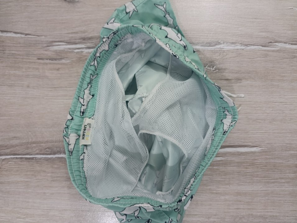 Turkuaz Baskılı Erkek Çocuk Mayo Şortu - Görsel 4