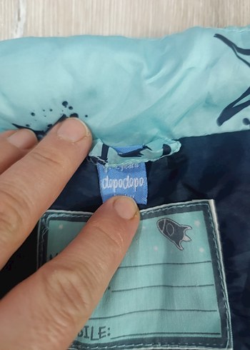 Kız Çocuk Mavi Yıldız Desenli Fermuarlı Yelek - Görsel 7