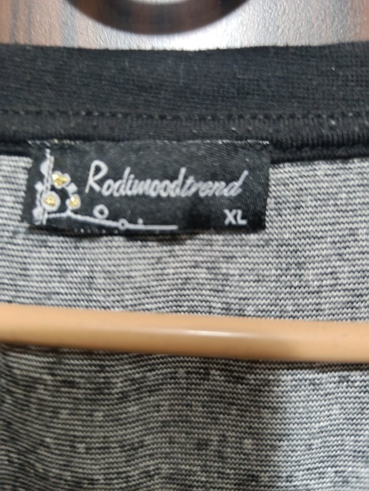 Gri Desenli Kısa Kollu Triko Mini Elbise - Görsel 2