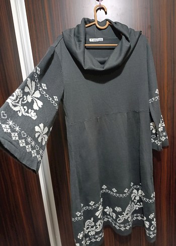 Gri Bohem kadın elbise - Görsel 3