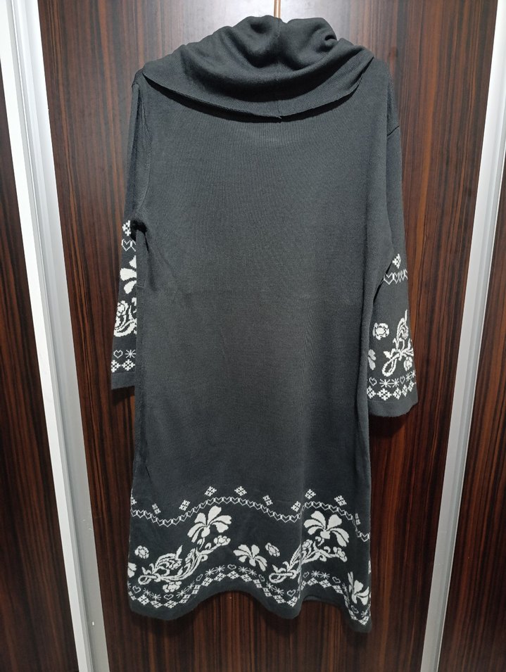 Gri Bohem kadın elbise - Görsel 5