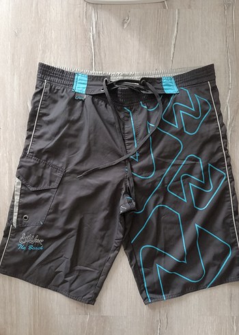 Gri Mavi Baskılı Erkek deniz Şortu - Görsel 5