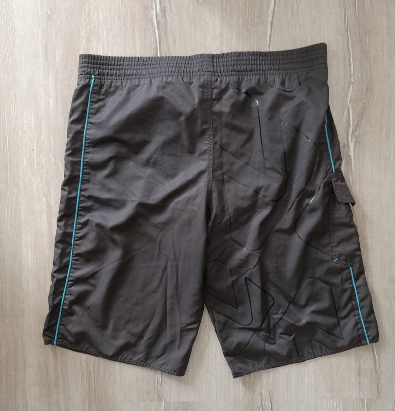 Gri Mavi Baskılı Erkek deniz  Şortu - Görsel 2