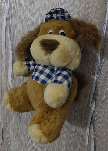 Kahverengi Kareli Gömlekli Peluş Köpek