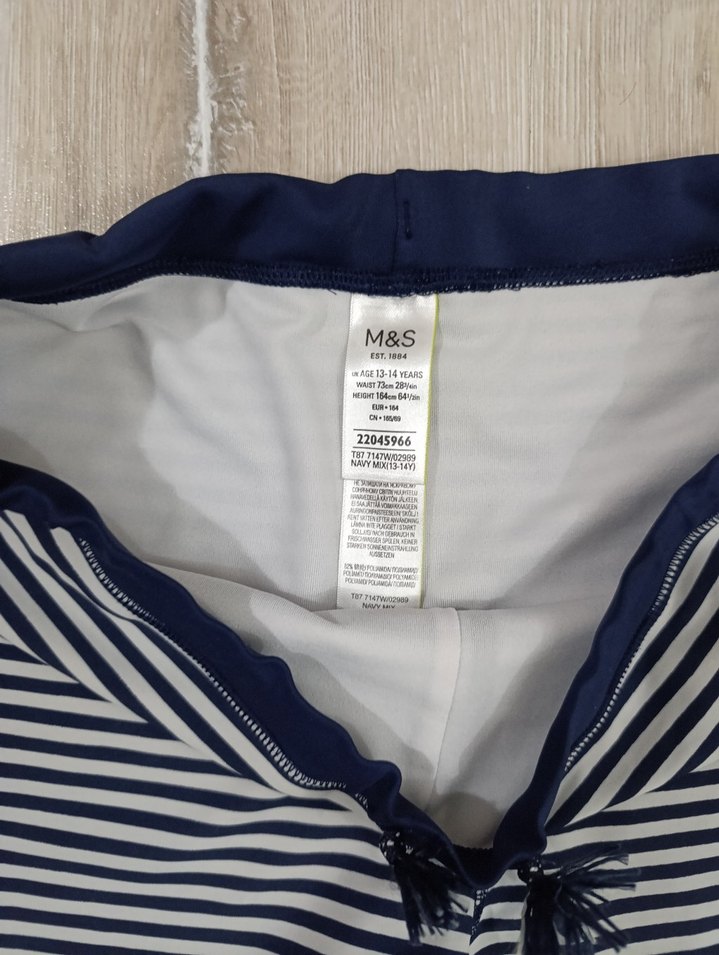 Çizgili Erkek Çocuk Mayo Şortu 13-14 yas - Görsel 4