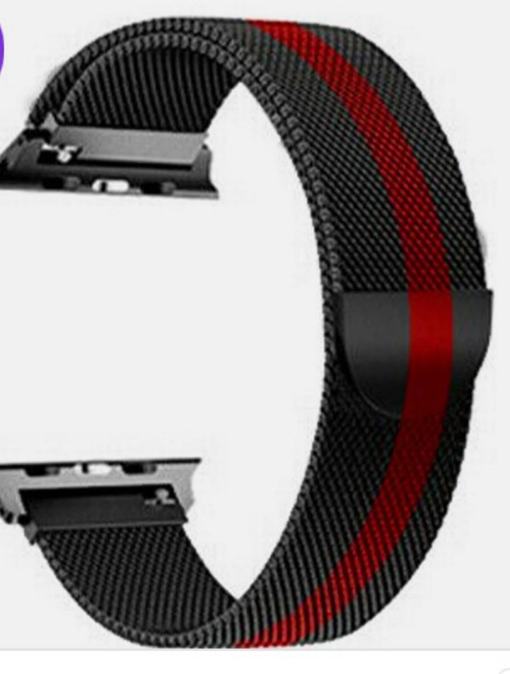 Kırmızı Siyah Modern Erkek Saat Kayışı - Görsel 2