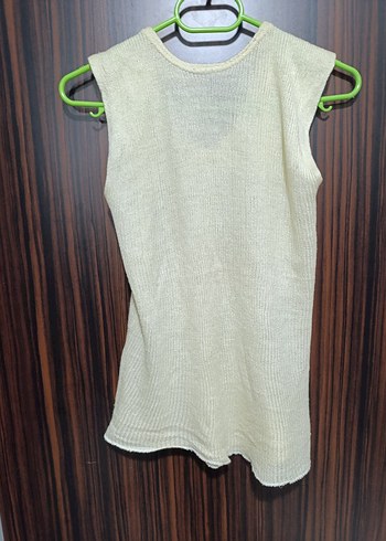 Bej Kolsuz Triko Kadın Yelek - Görsel 3