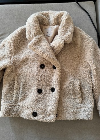 Mango Krem Peluş Kadın Mont - Görsel 2